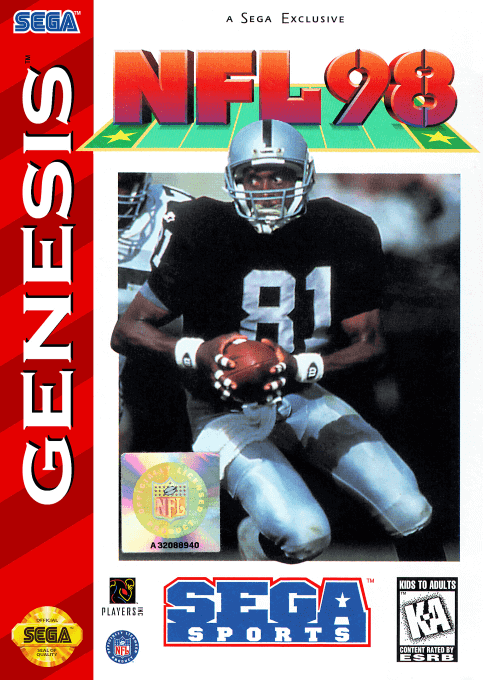 NFL '98 box art for Sega Genesis